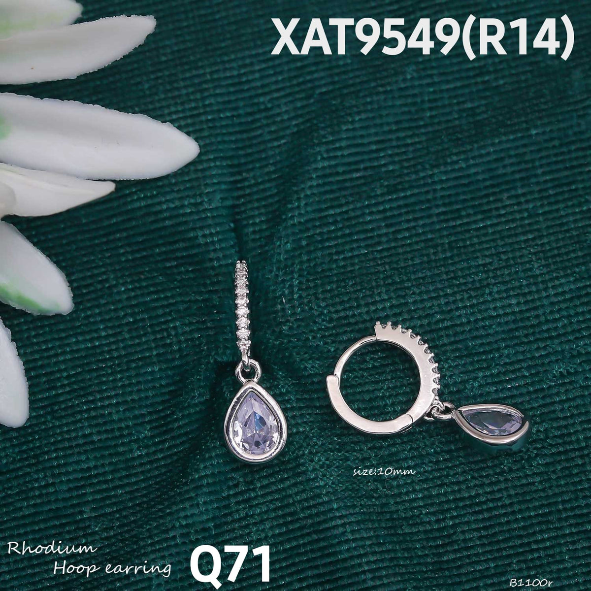 AD earrings BALI RODIUM