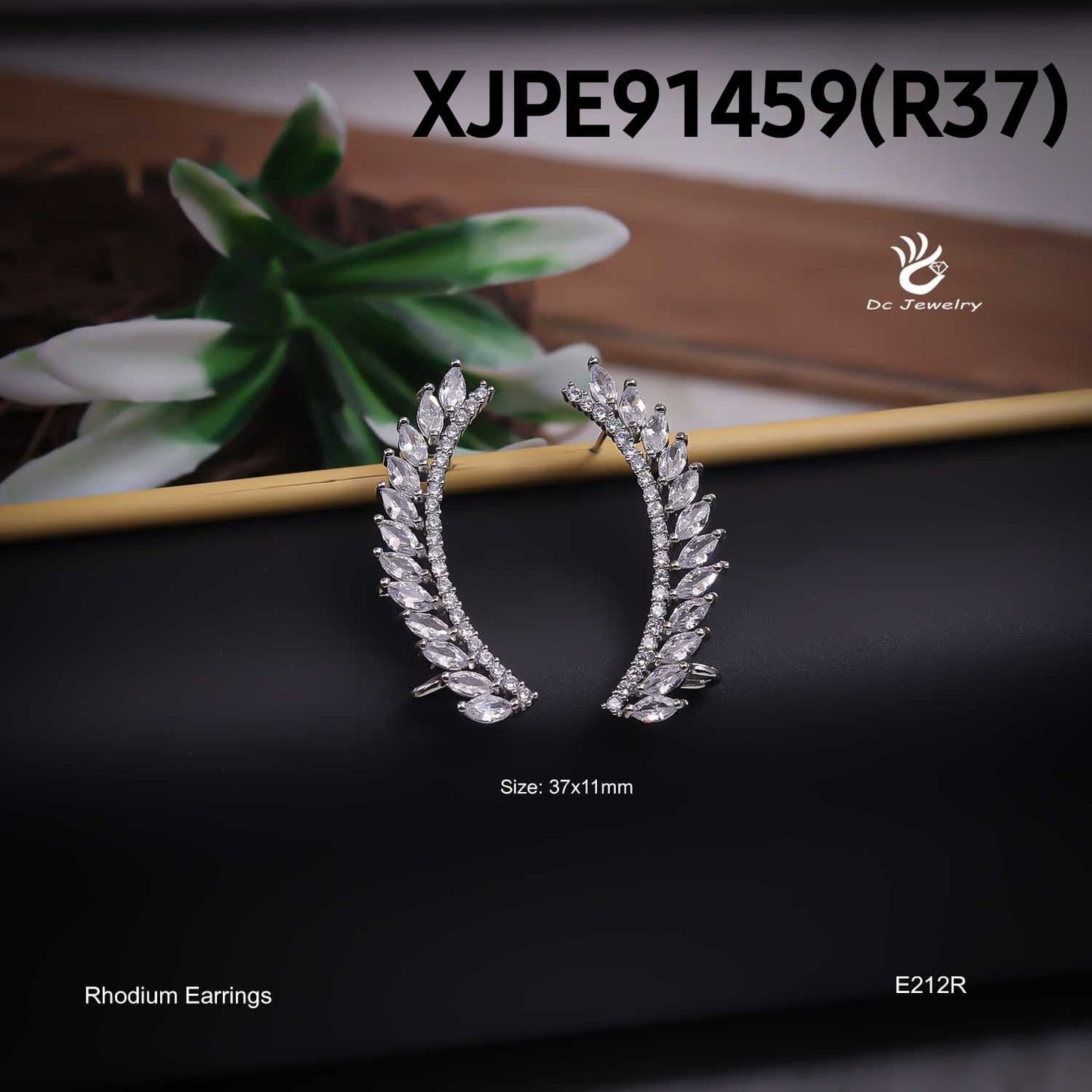 AD RODIUM EARCUFF earrings STUD Tops