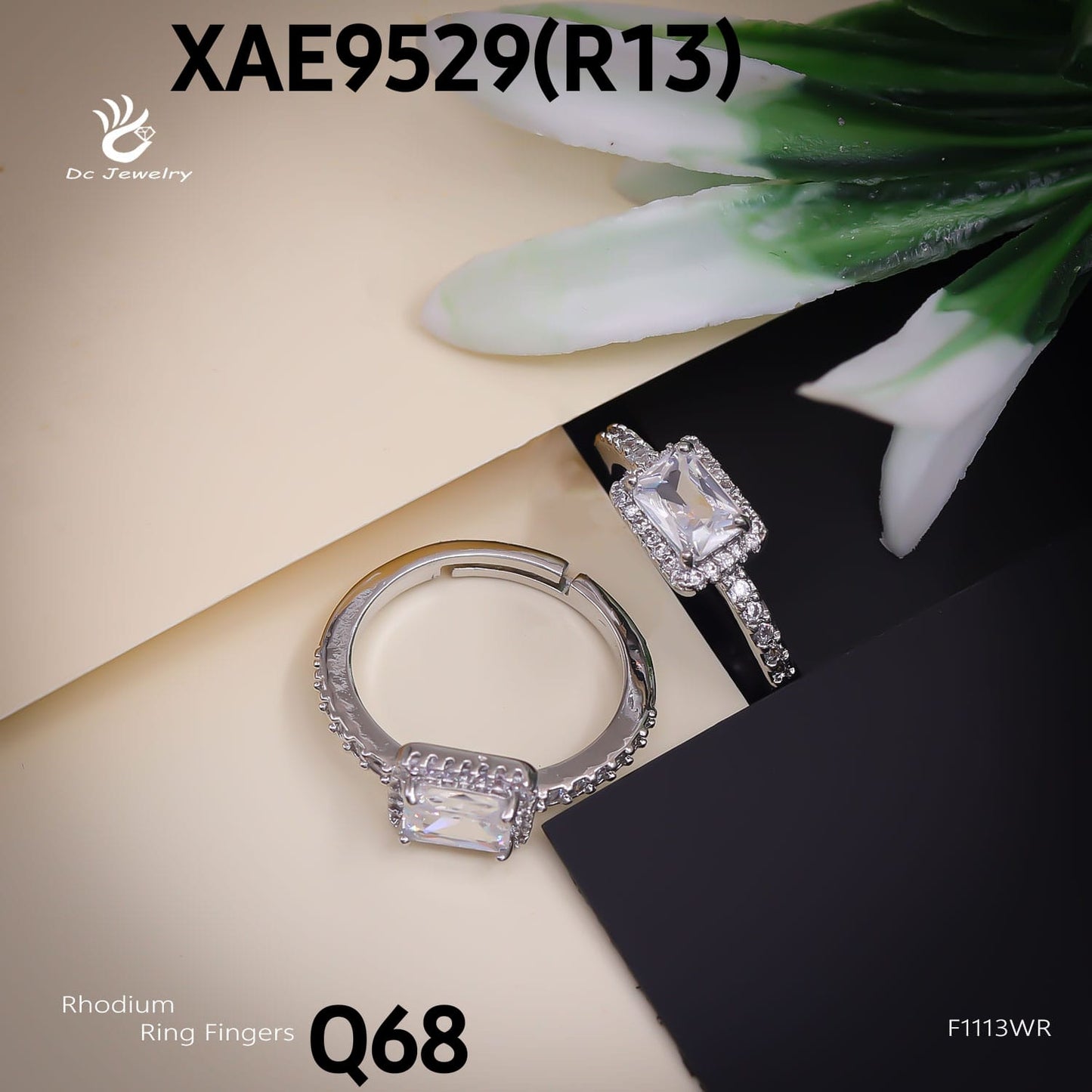 AD RODIUM PLATED RINGS FREE size-F1113R