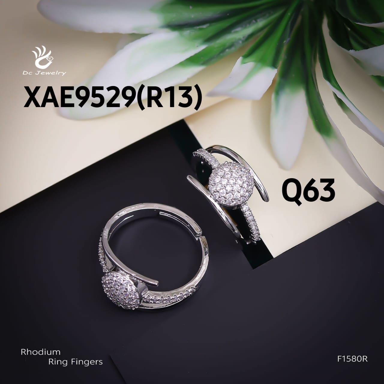 AD RODIUM PLATED RINGS FREE size-F1580R