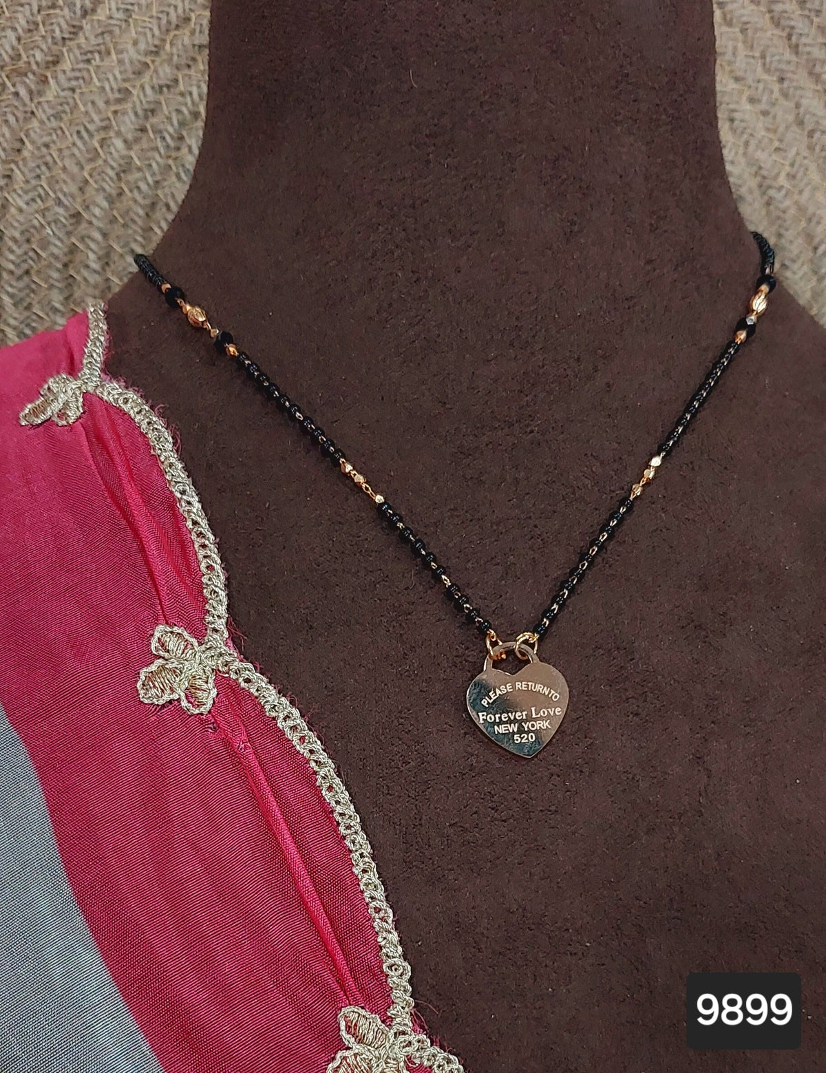 AD ROSE GOLD MANGALSUTRA ANTI TARNISH FNC KJ01 9899