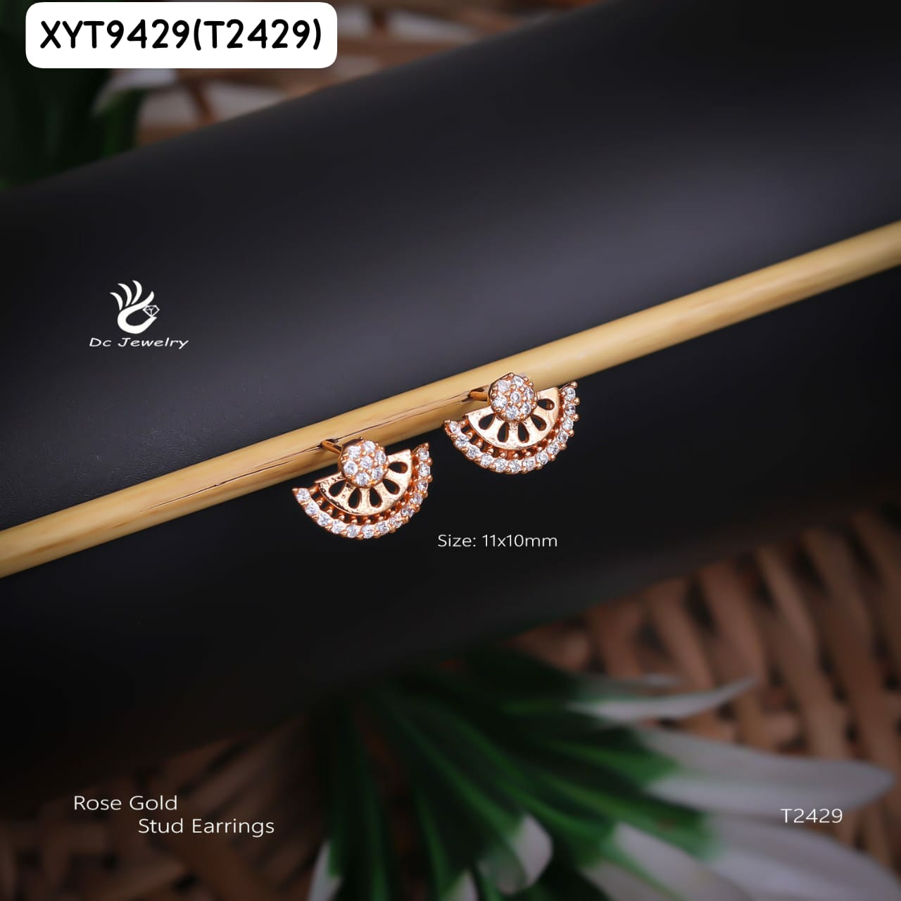 AD Rose Gold EARING TOPS T2429