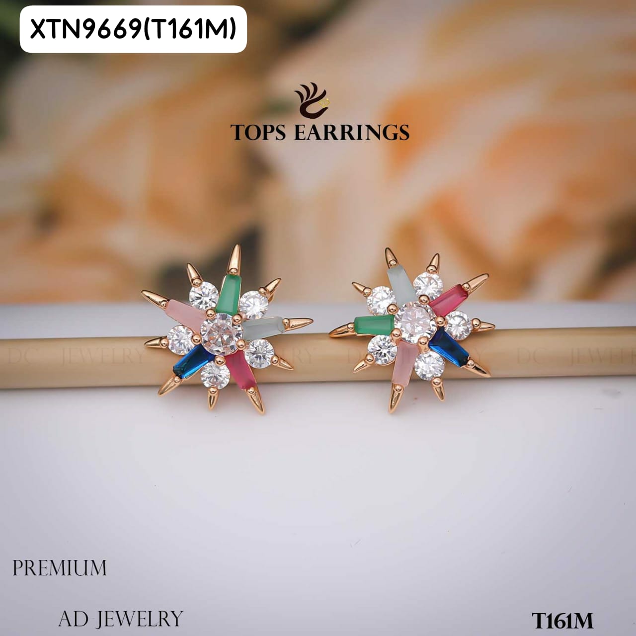 AD Rose Gold EARING TOPS T161M
