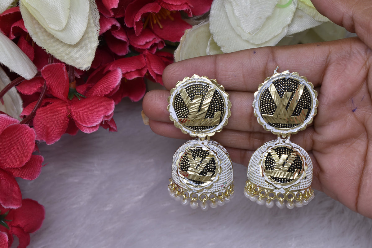 Antique design Minakari work Gold plated Tradional Earrings for women n girls