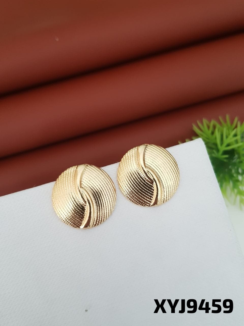 ANTI TARNISH STEEL earrings STUD TOPS GOLDEN