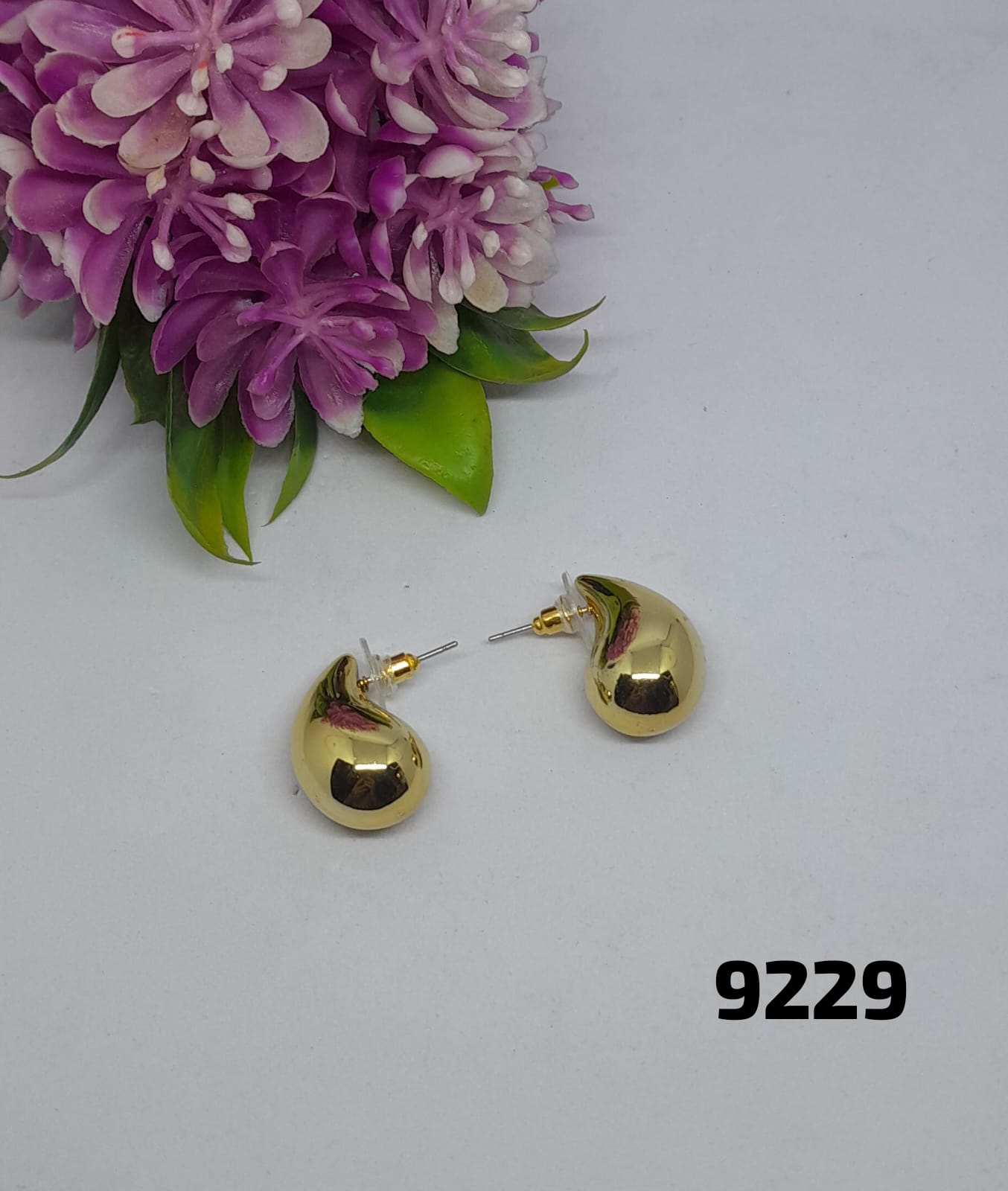 Anti Tarnish Earring Tops Non_Metal Golden