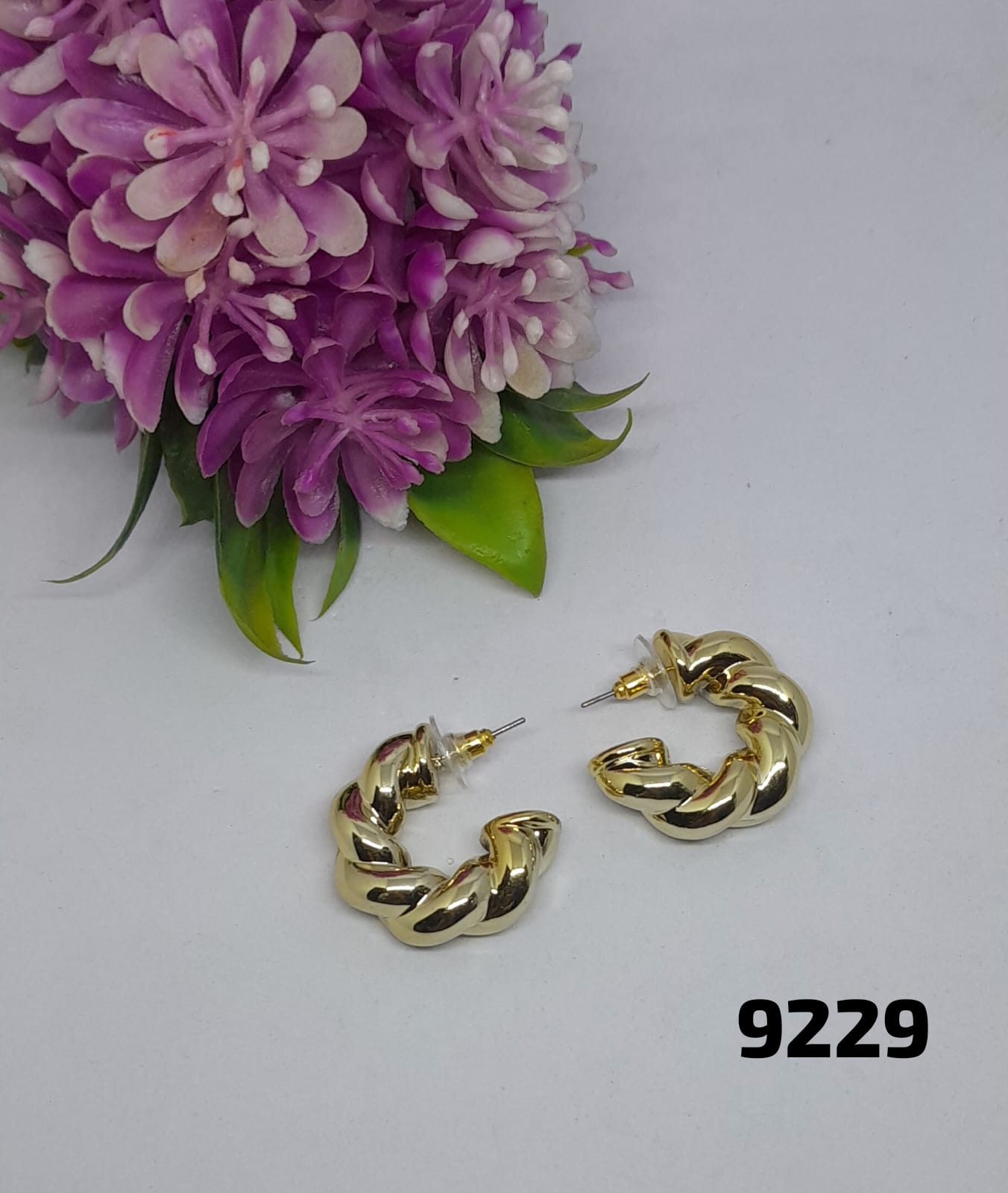 Anti Tarnish Earring Tops Non_Metal Golden