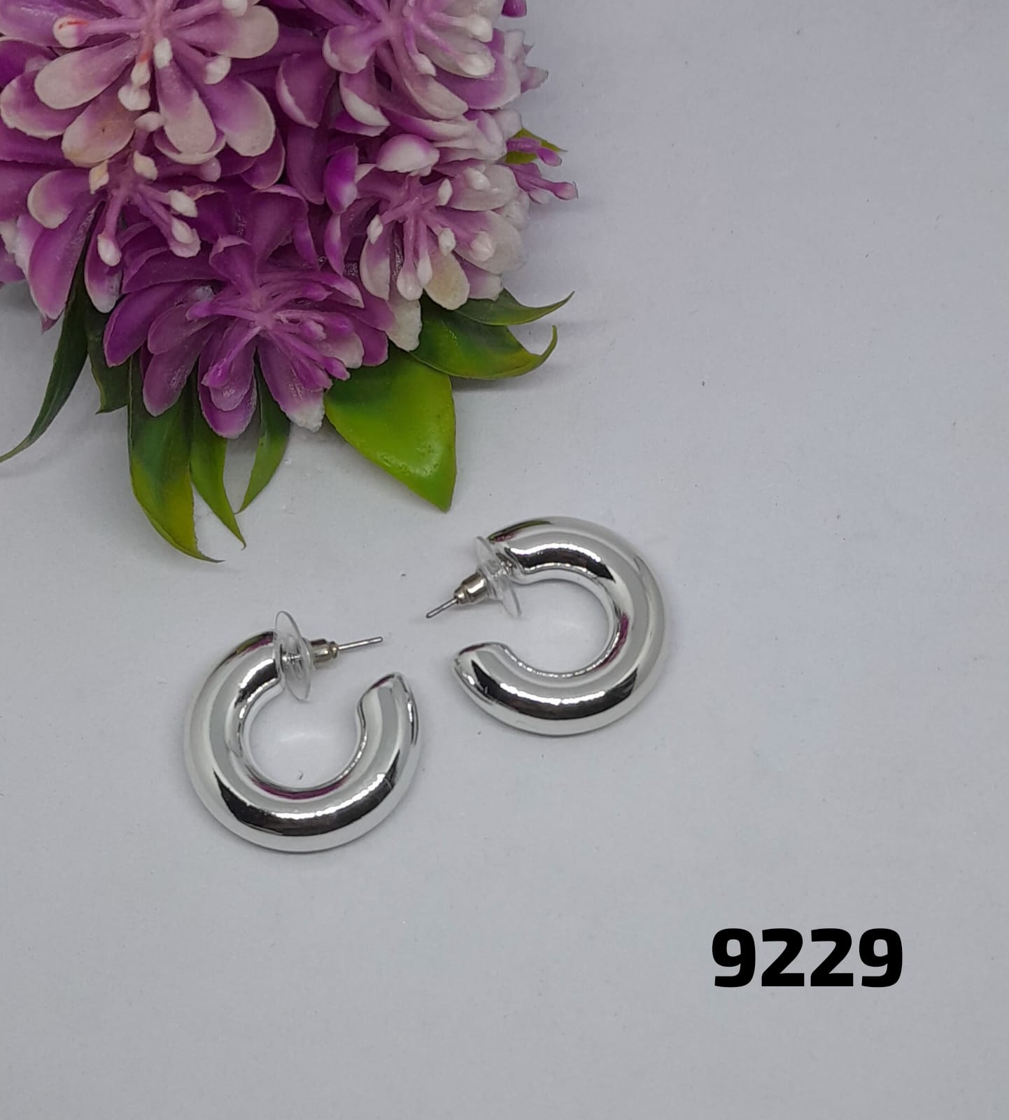 Anti Tarnish Earring Tops Non_Metal chrome