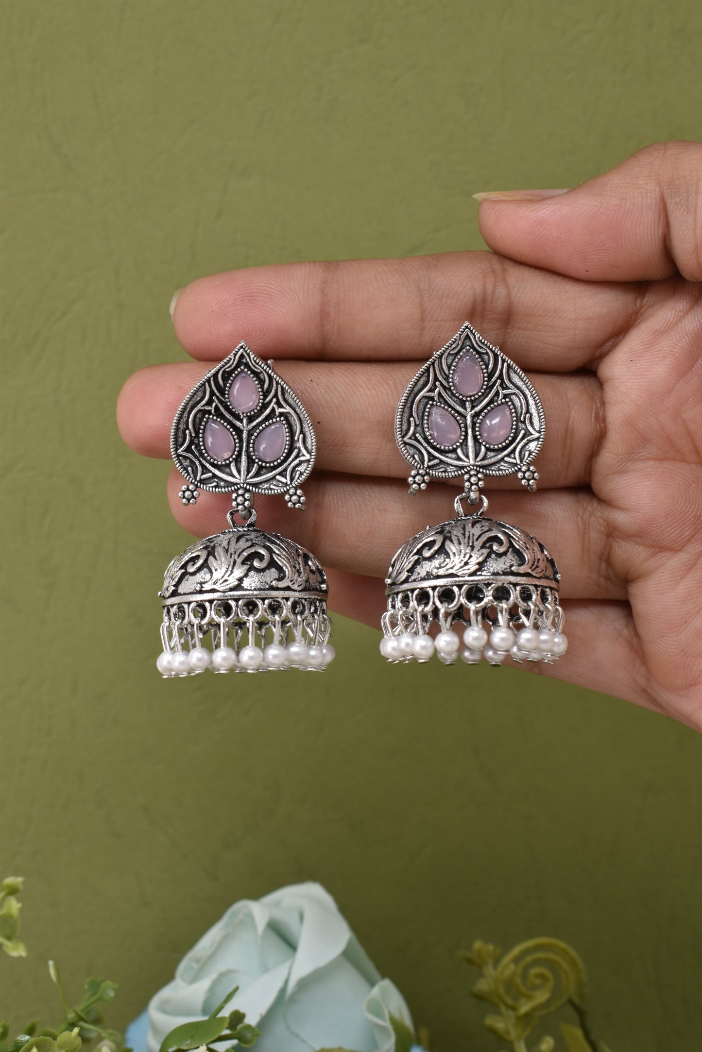Partywear-earrings,chandeliar,partywear,Kashmiri earring,JHUMAR-OXOJMK-JRV-PAAN-LVDR