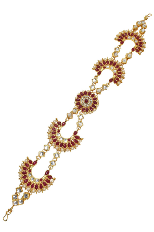 Rajputi Traditional Sispatti Mathapatti Hair accessory Hair band-KCJ3748