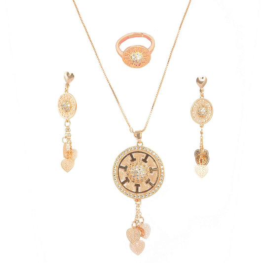 Fashionable Tassel design Rose Gold Plated Combo Set