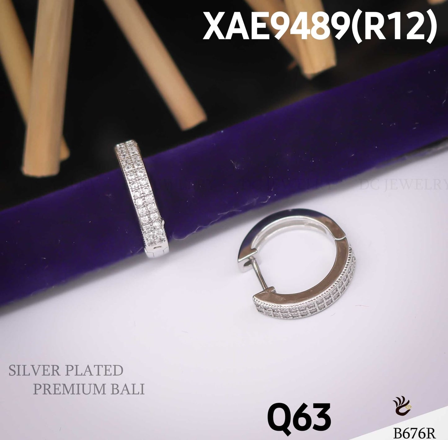 AD RODIUM PLATED EARINGS bali FREE size