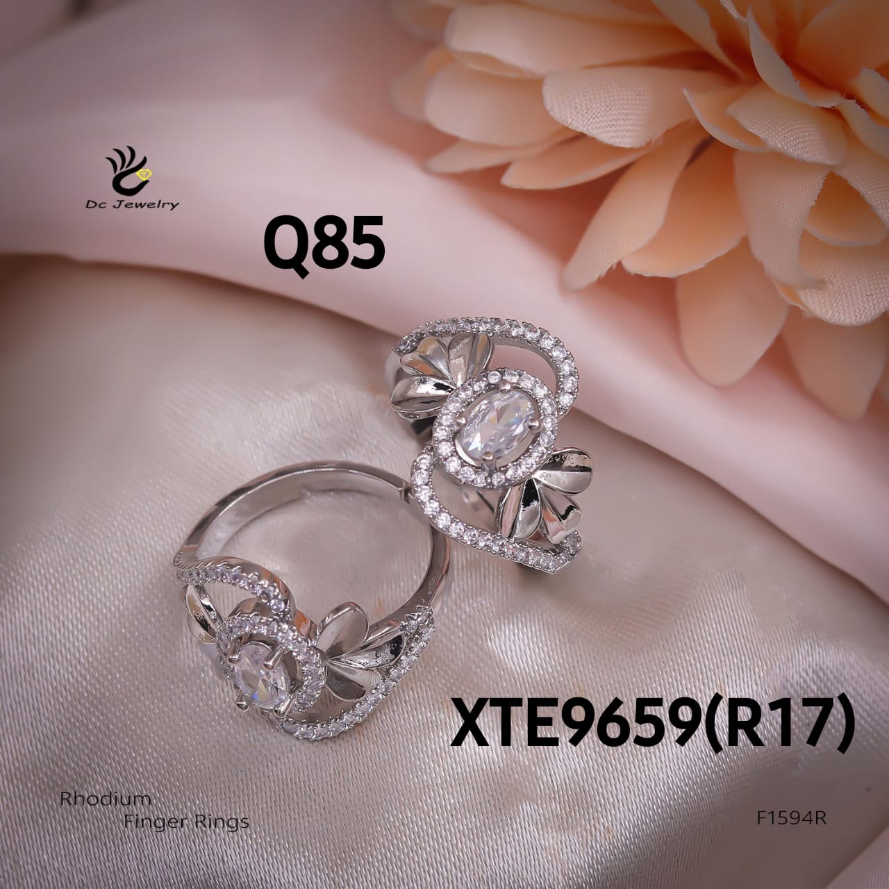 AD RODIUM PLATED RINGS FREE size-F1594R