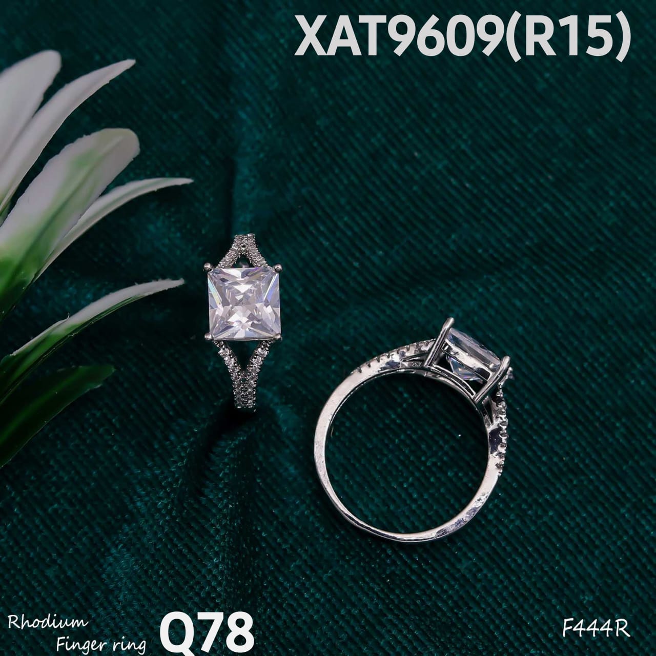 AD RODIUM PLATED RINGS FREE size-F444R