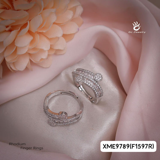 AD RODIUM PLATED RINGS FREE size-F1597R