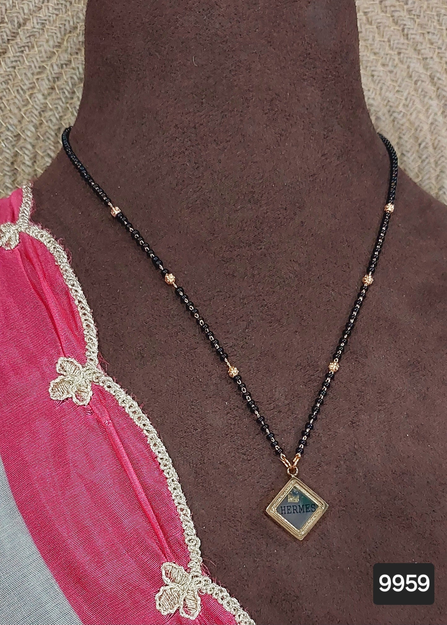 AD ROSE GOLD MANGALSUTRA FNC ANTI TARNISH KJ04