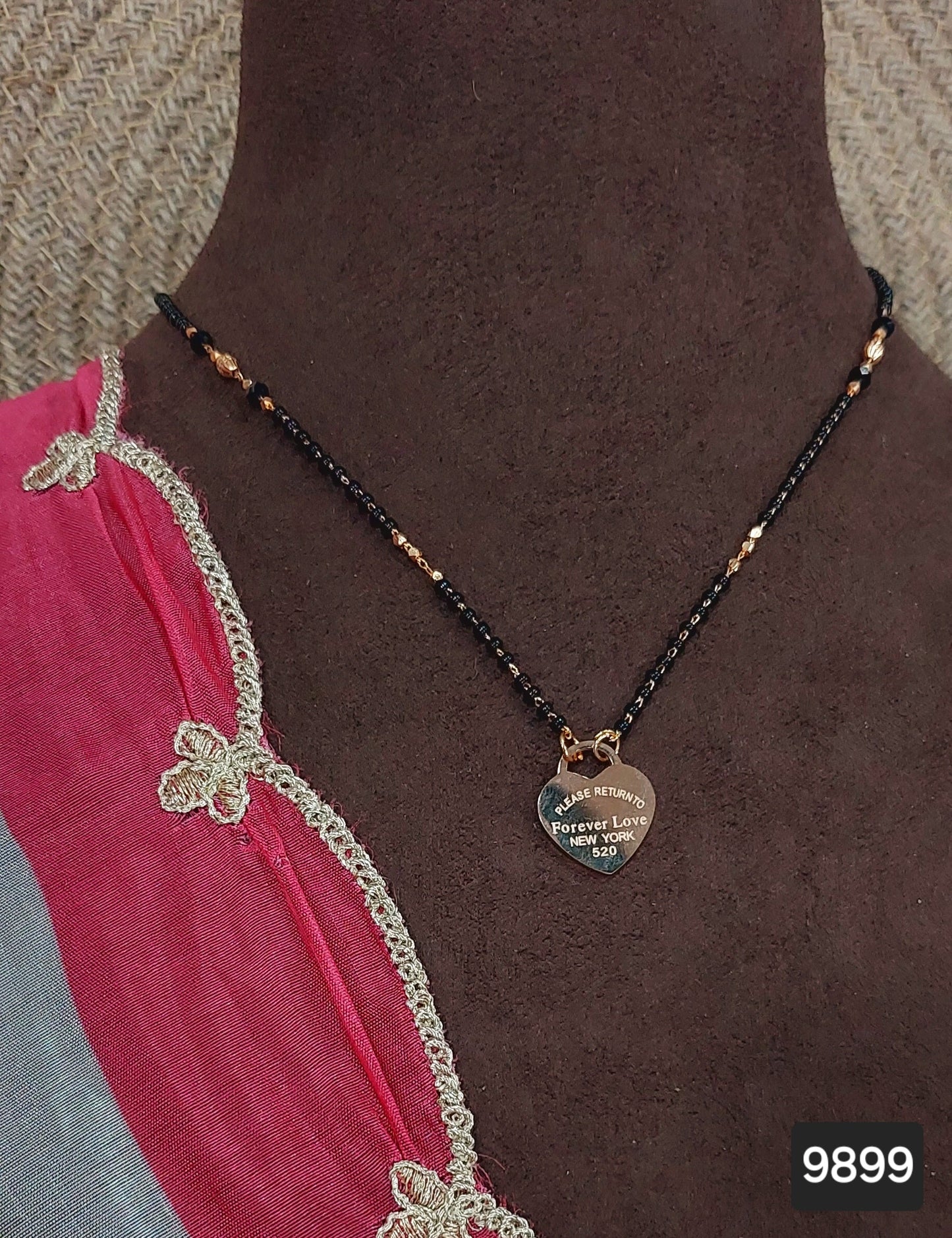 AD ROSE GOLD MANGALSUTRA FNC ANTI TARNISH KJ01