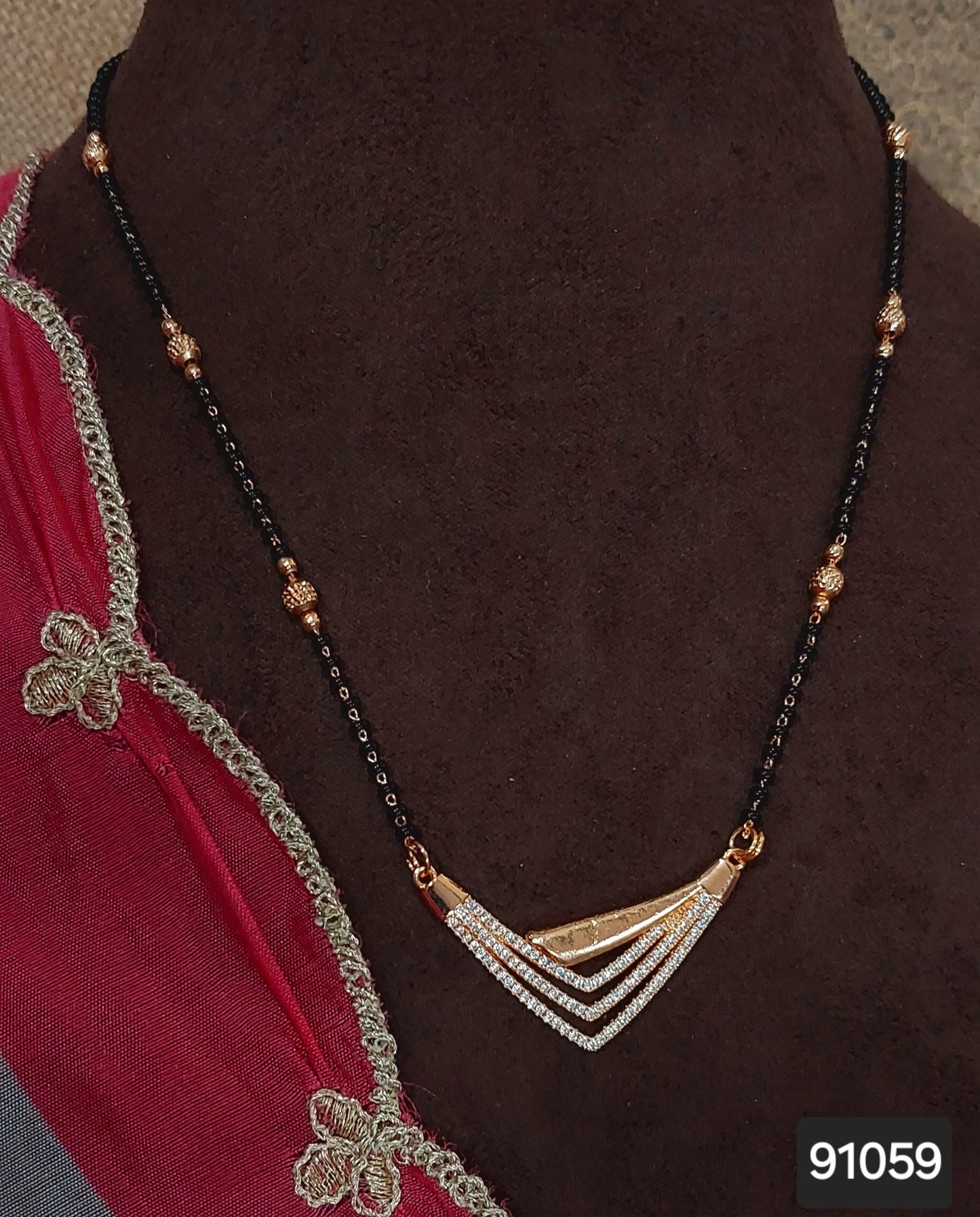 AD ROSE GOLD MANGALSUTRA FNC  CD19