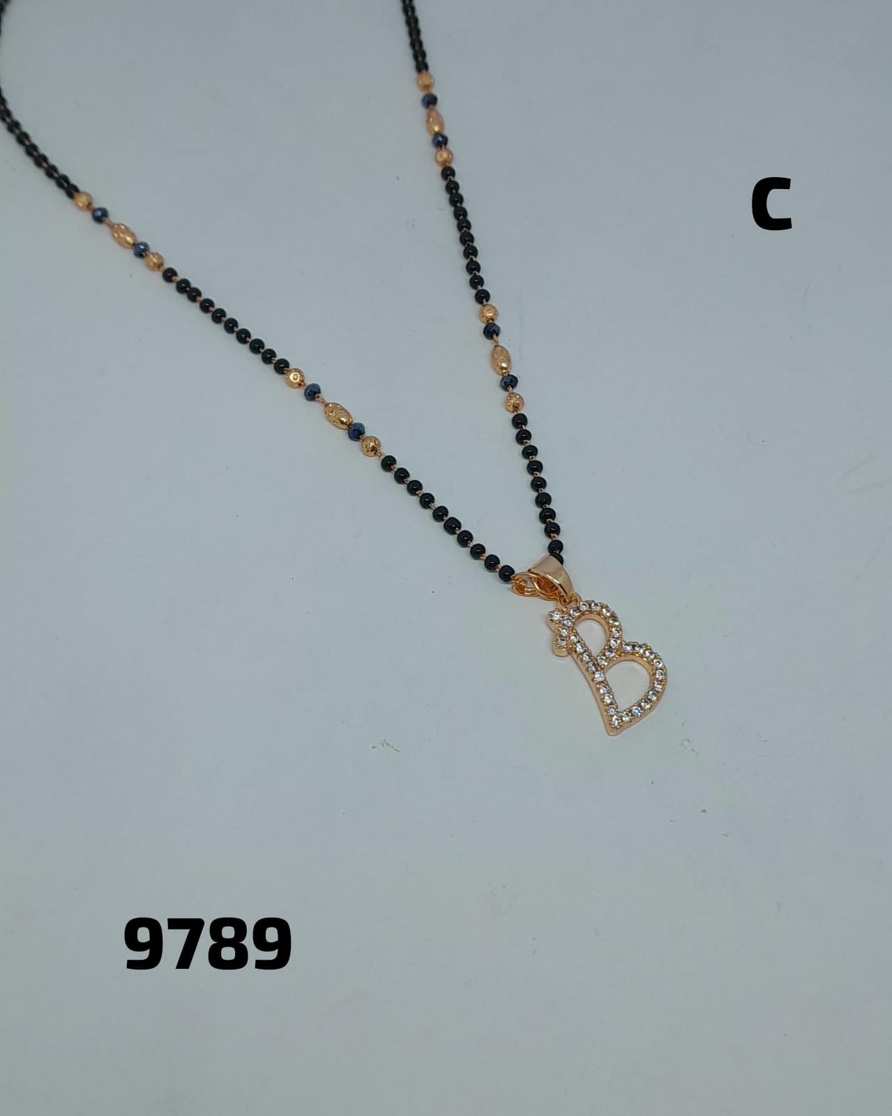 AD ROSE GOLD MANGALSUTRA FNC  LETTER-CD-A/B/C/H