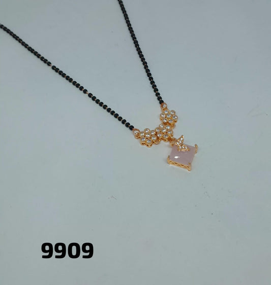 AD ROSE GOLD MANGALSUTRA REG KATLI STONE