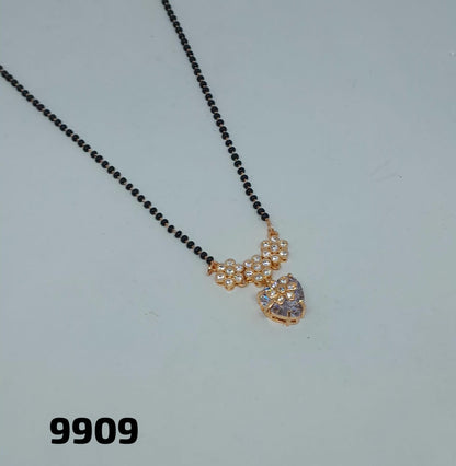 AD ROSE GOLD MANGALSUTRA REG  HEART-STONE