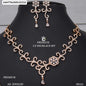 AD ROSE GOLD NECKLACE WITH EARRINGS HS223