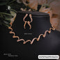 AD ROSE GOLD NECKLACE WITH EARRINGS HS623