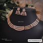 AD ROSE GOLD NECKLACE WITH EARRINGS HS629