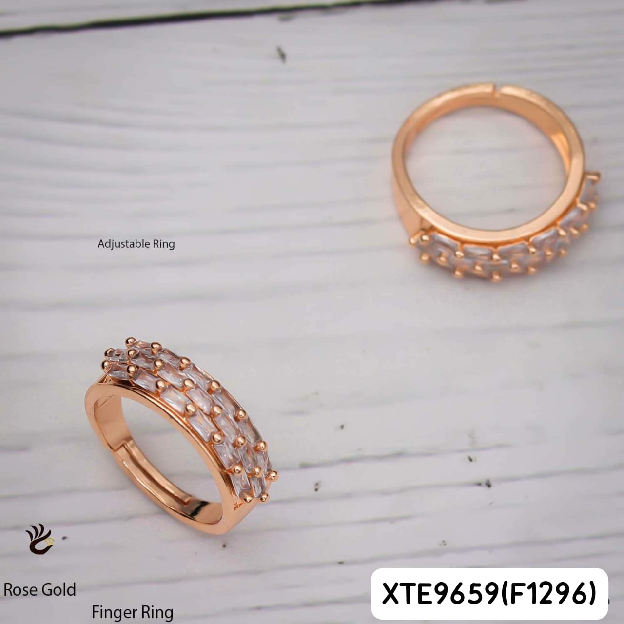 AD ROSE GOLD RINGS FREE size-F1296