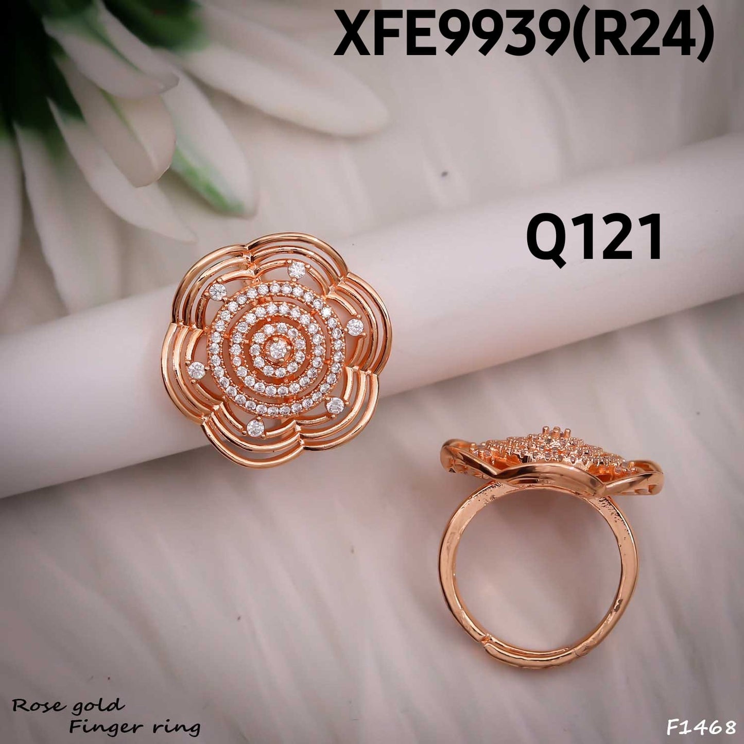 AD ROSE GOLD RINGS FREE size-F1468