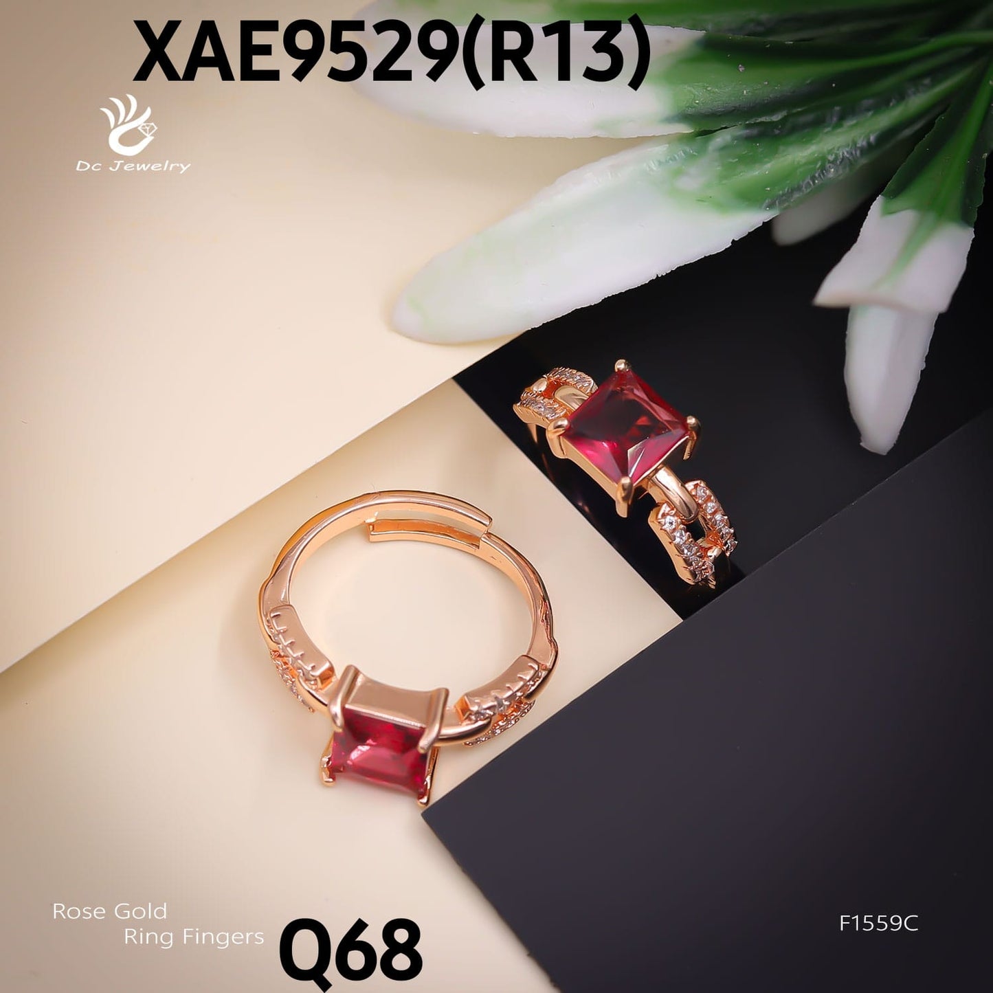 AD ROSE GOLD RINGS FREE size-F1559C
