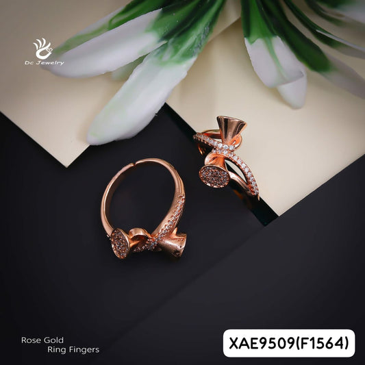 AD ROSE GOLD RINGS FREE size-F1564