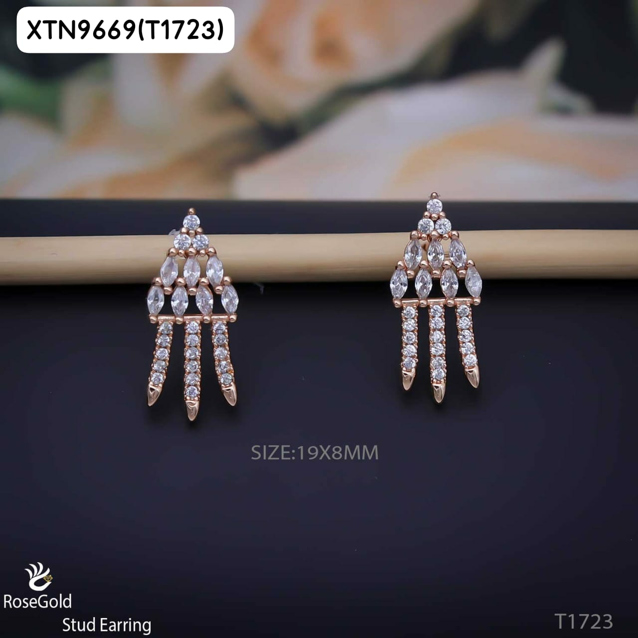 AD Rose Gold EARING TOPS T1723