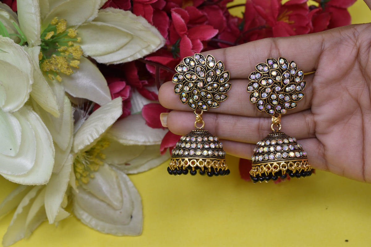 Antique design Minakari work Gold plated Tradional Earrings for women n girls