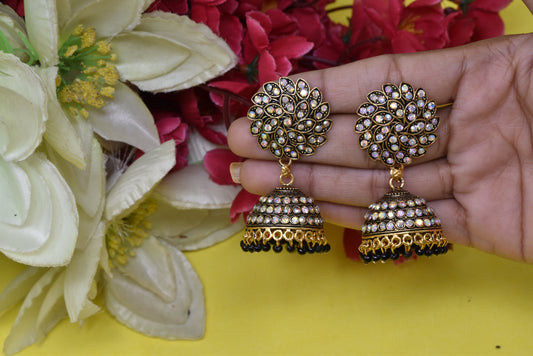 Antique design Minakari work Gold plated Tradional Earrings for women n girls