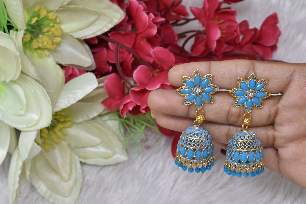 Antique design Minakari work Gold plated Tradional Earrings for women n girls