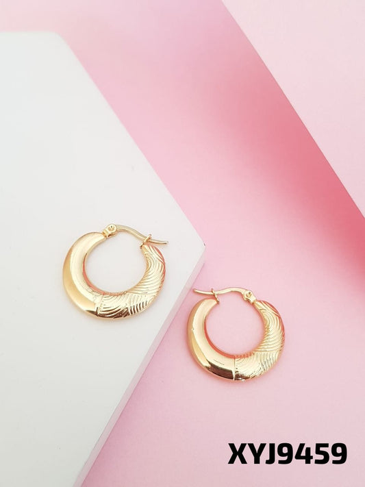 ANTI TARNISH STEEL earrings BALI  GOLDEN