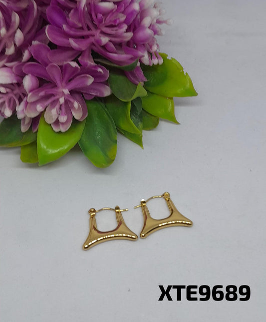 ANTI TARNISH STEEL earrings STUD TOPS GOLDEN