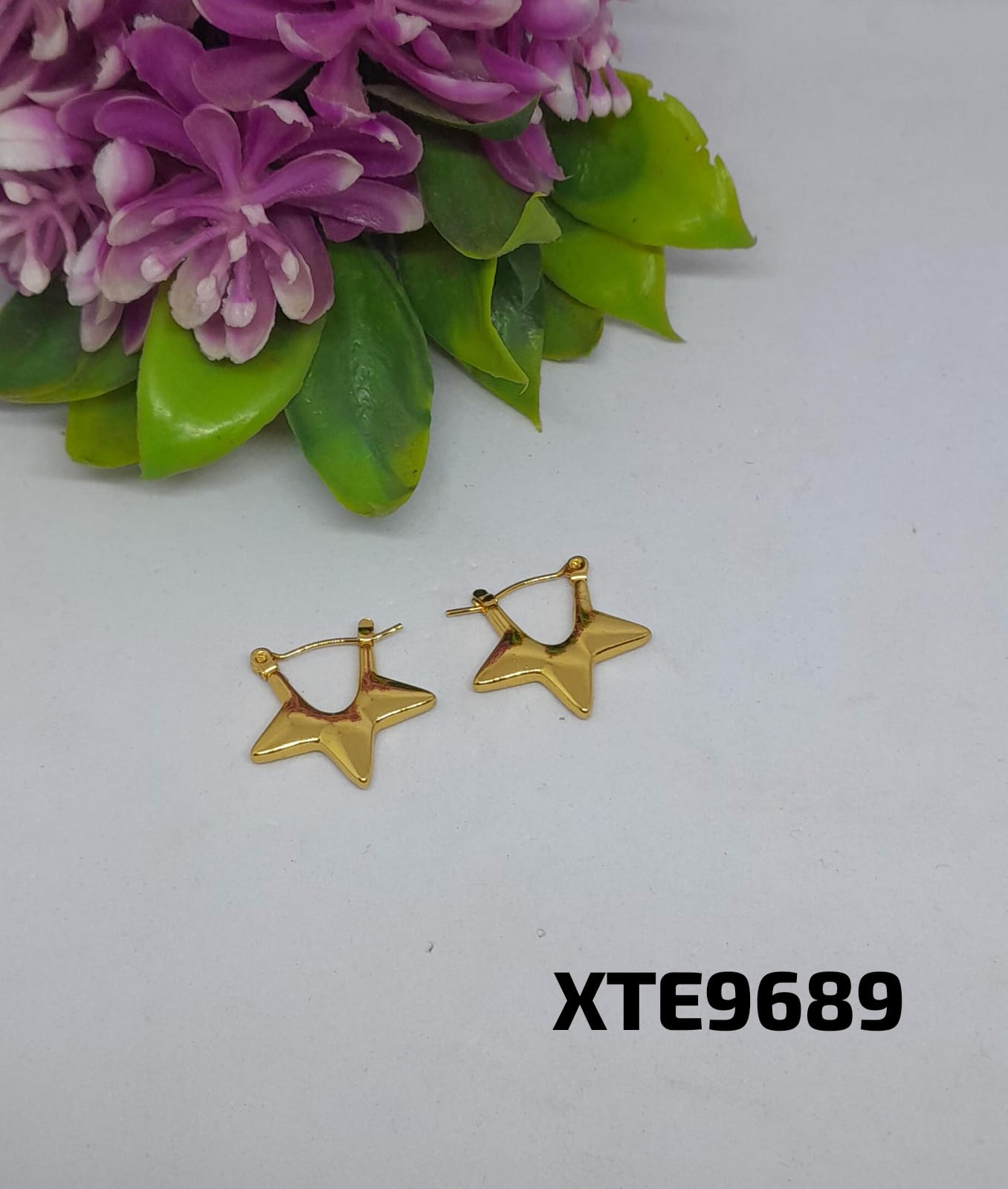 ANTI TARNISH STEEL earrings STUD TOPS GOLDEN