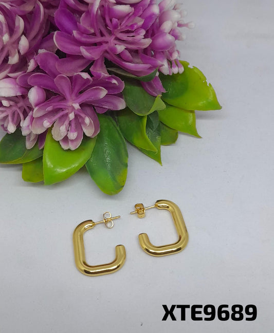 ANTI TARNISH STEEL earrings STUD TOPS GOLDEN