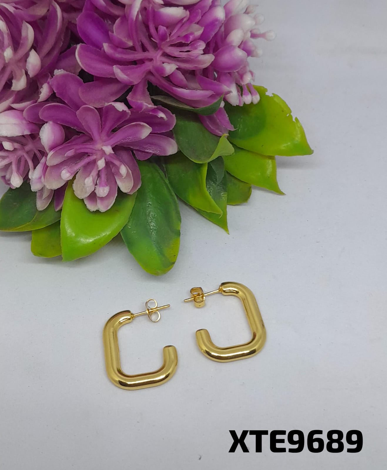ANTI TARNISH STEEL earrings STUD TOPS GOLDEN