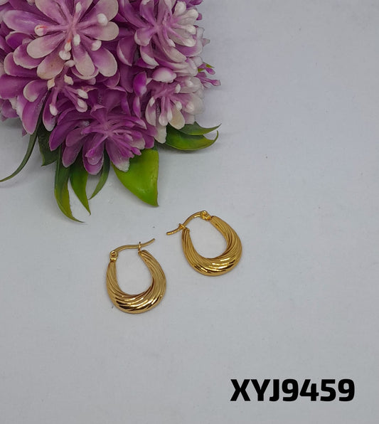 Anti Tarnish Earring Bali Steel Golden