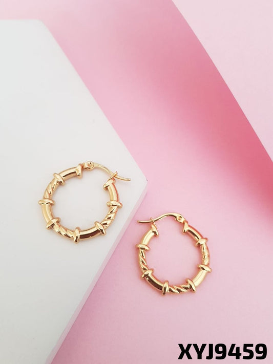 Anti Tarnish Earring Bali Steel Golden