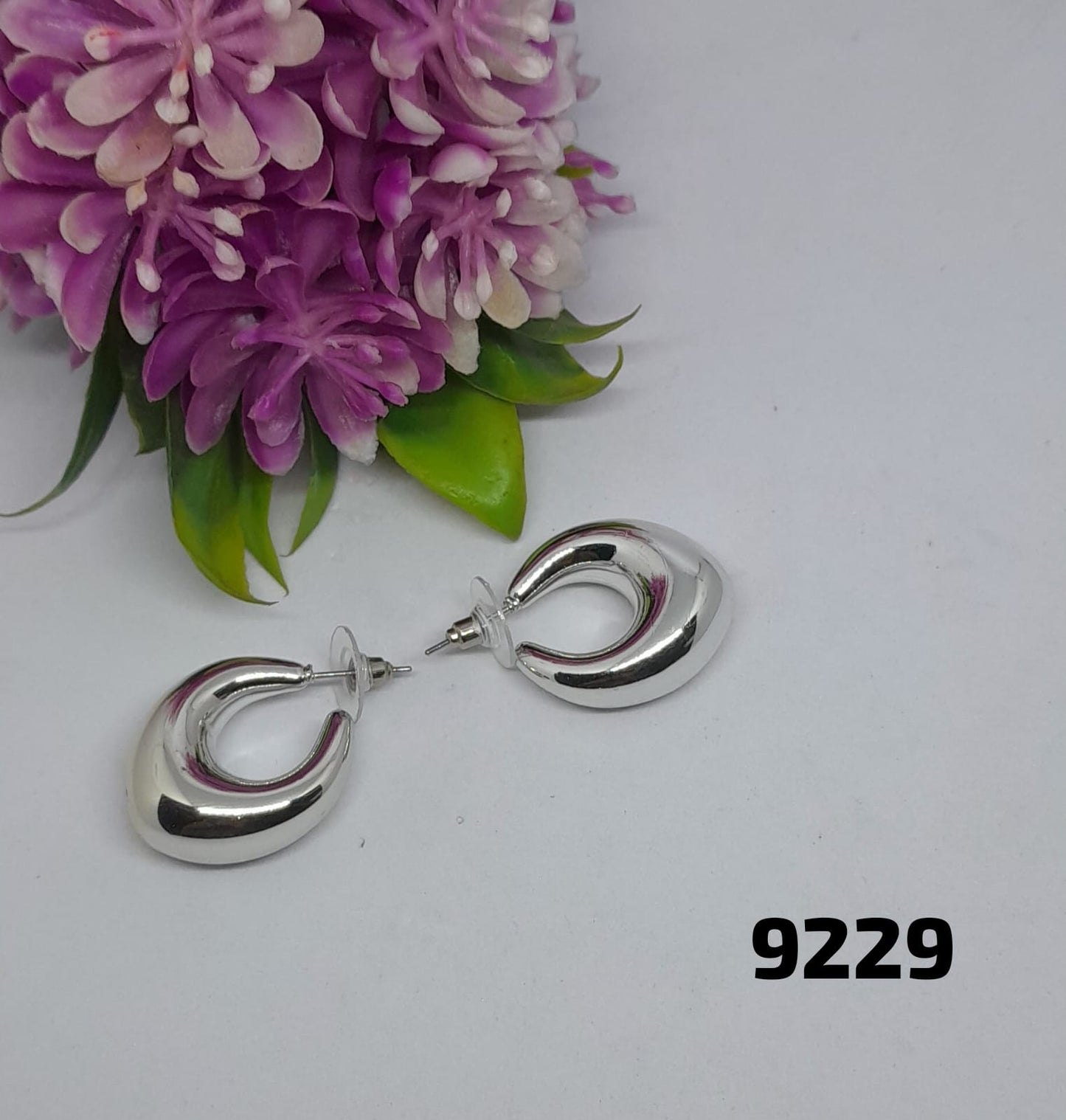 Anti Tarnish Earring Tops Non_Metal chrome