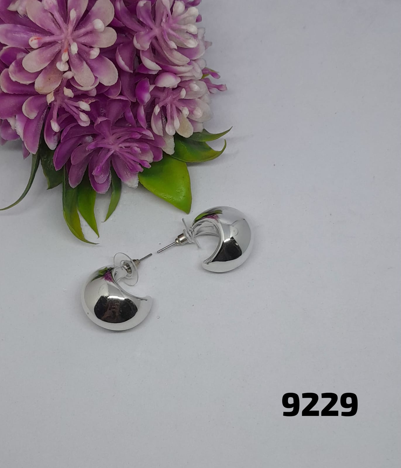 Anti Tarnish Earring Tops Non_Metal chrome