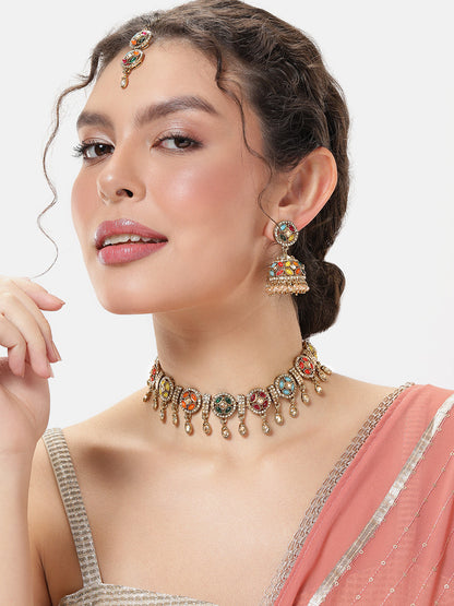 Heritage jewellery,choker necklace,trendy jewellery,latest designer jewellery set,pearl set,bridal necklace jhumkas,earrings,Bahubali earrings,indian jewellery,