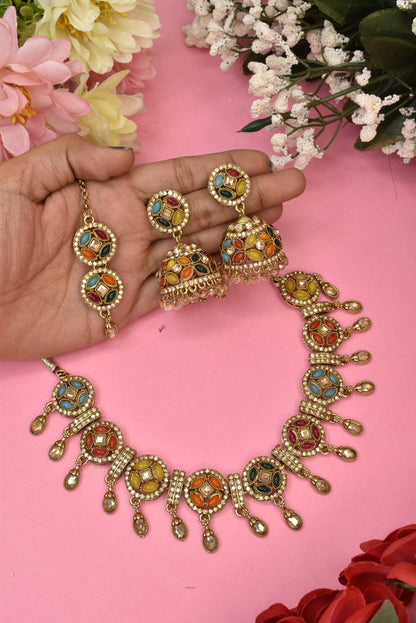 Heritage jewellery,choker necklace,trendy jewellery,latest designer jewellery set,pearl set,bridal necklace jhumkas,earrings,Bahubali earrings,indian jewellery,