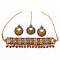Antique design Minakari work Gold plated choker set neckpiece