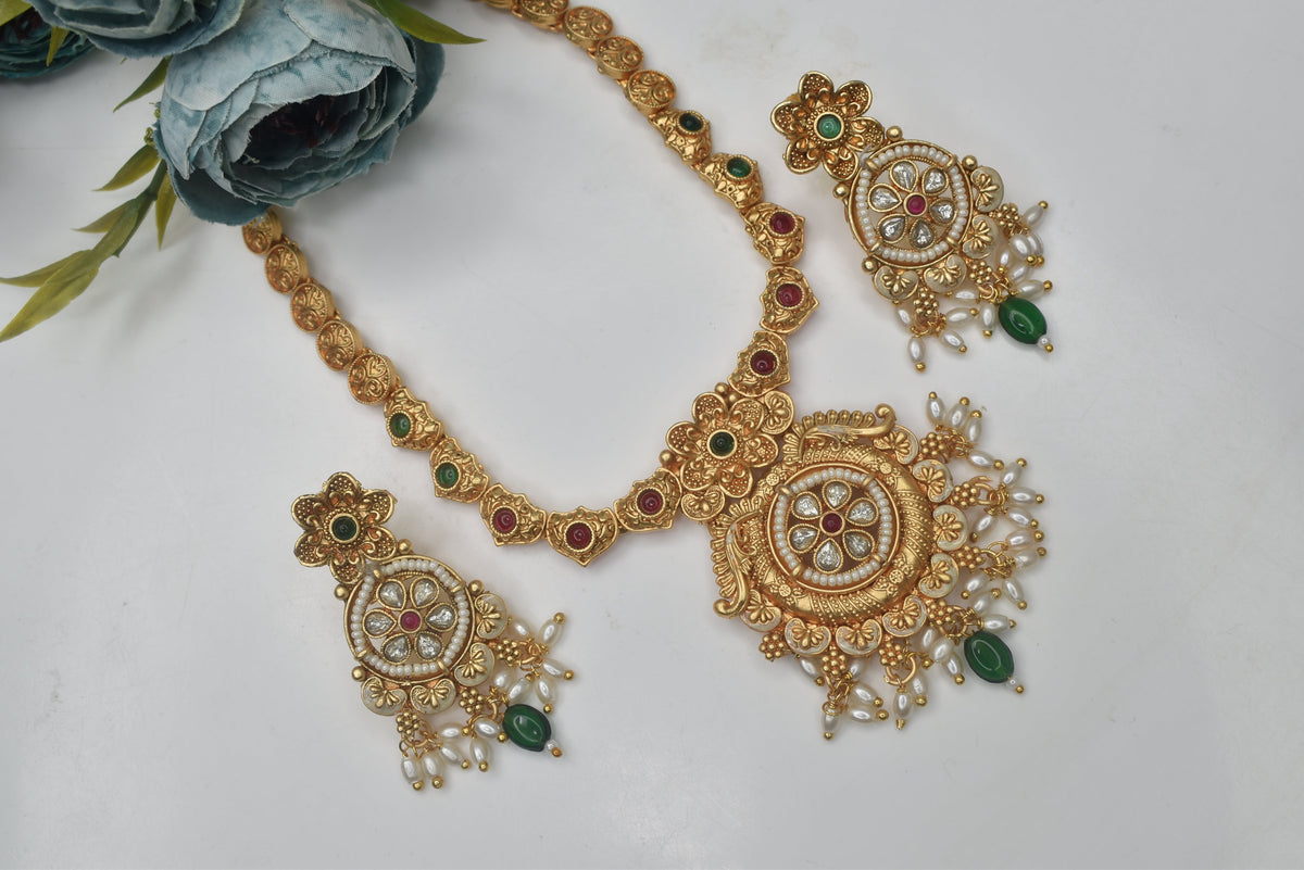 Wedding wear bridal jewelery Partywear necklace jewelry set for women