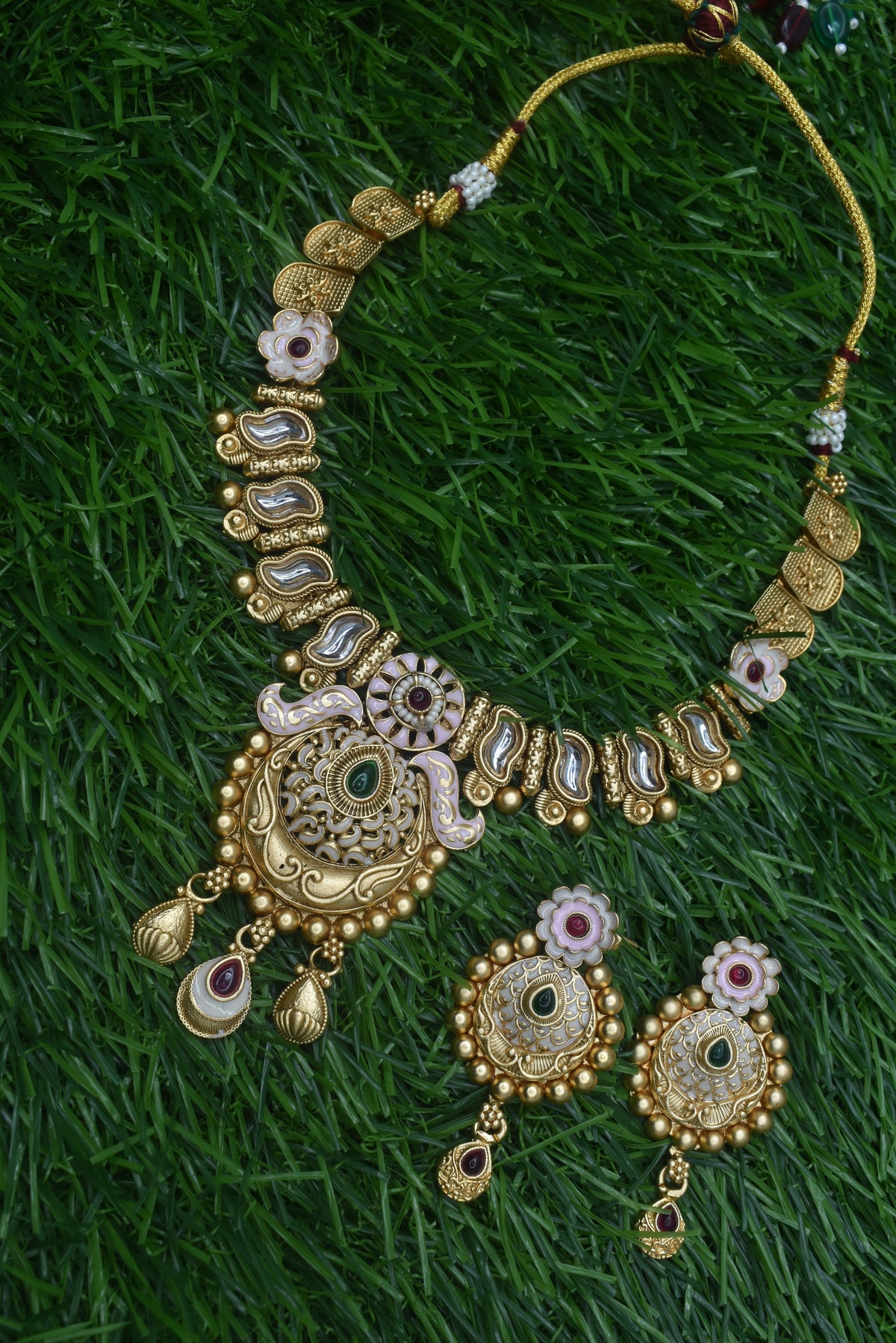 Wedding wear bridal jewelery Partywear necklace jewelry set for women